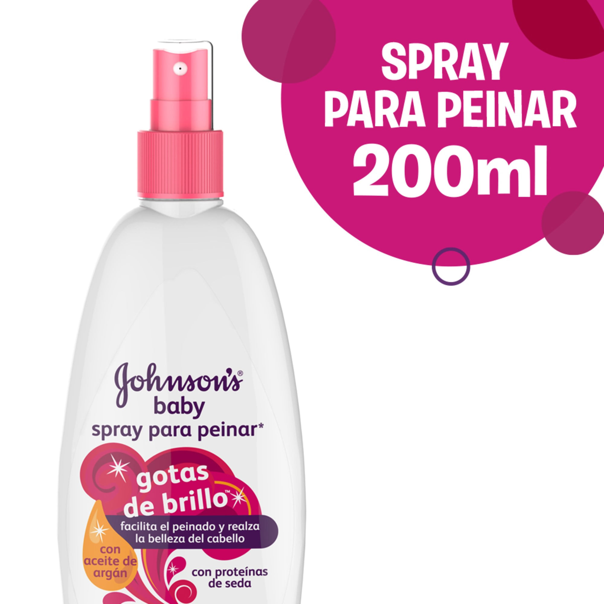 Spray para peinar Johnsons Baby gotas de brillo 200 cc  Carrefour